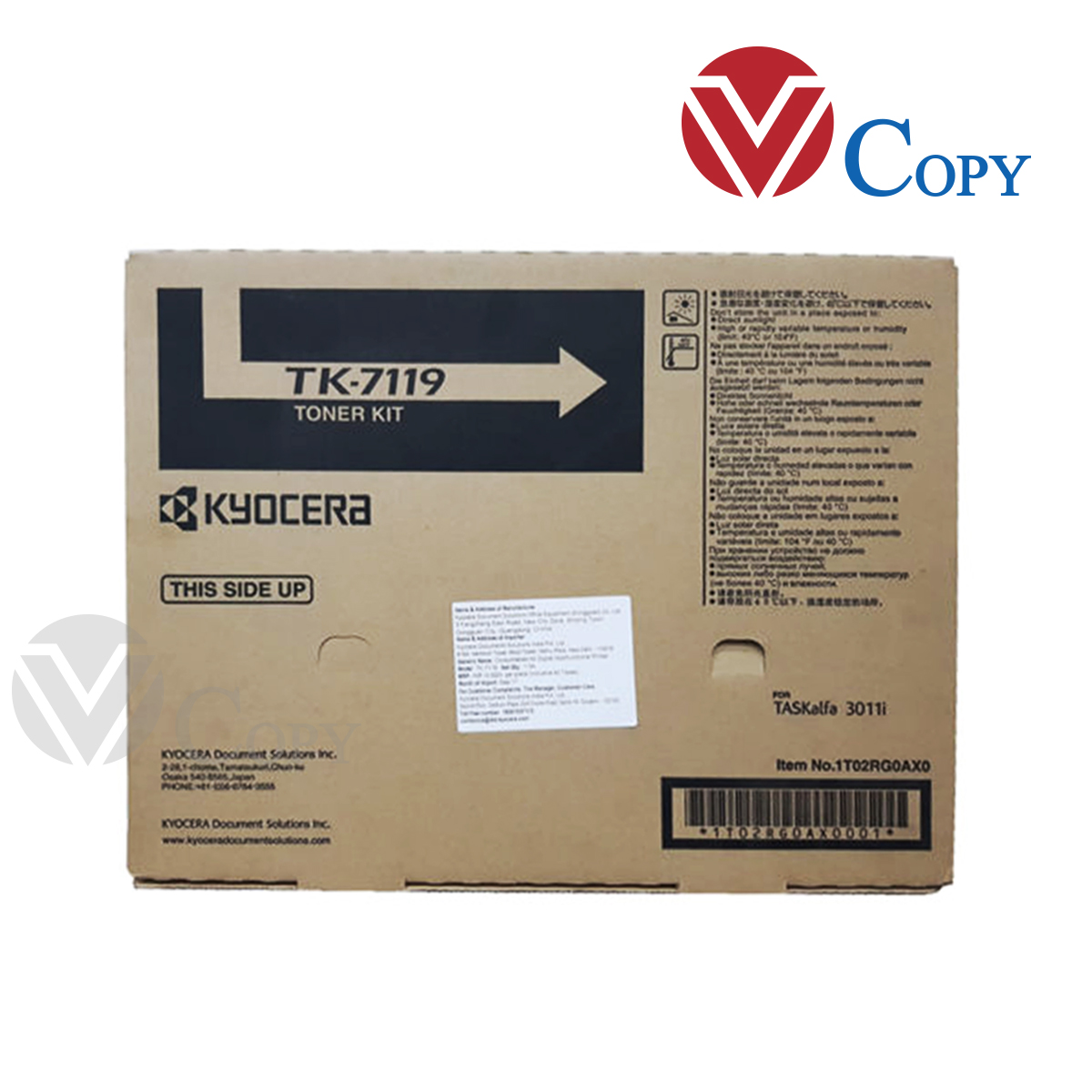 Mực Thương hiệu dùng cho máy Photocopy Kyocera TASKalfa 3011i - Hộp mực TK7119 (650g)